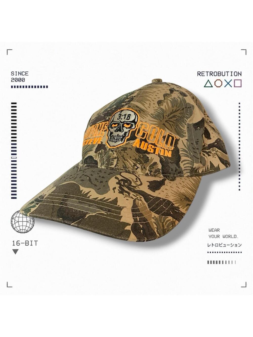 Vintage 1998 Stone Cold Steve Austin WWF Camo Baseball Hat